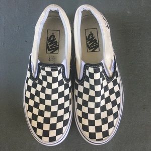 Checkered slip on Vans